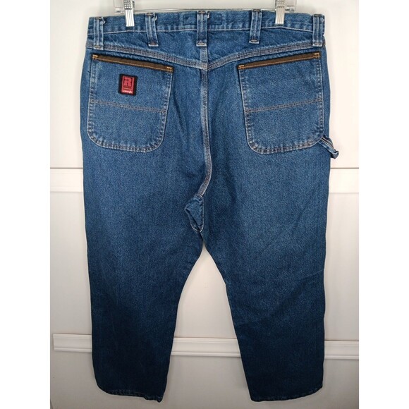 Wrangler Riggs Workwear Carpenter Jeans 40x30 Blue Dura Shield Denim EUC - Picture 1 of 6